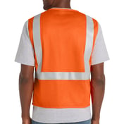 Back view of ANSI 107 Class 2 Mesh Zippered Vest