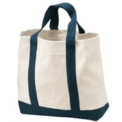 Front view of Ideal Twill Two-Tone Shopping Tote