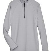 Front view of Women’s CrownLux Performance® Clubhouse Micro-Stripe Quarter-Zip Pullover
