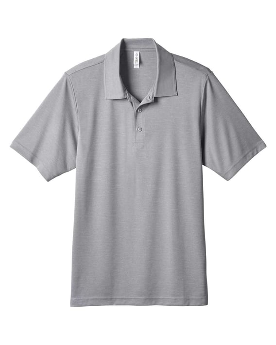 Front view of Zone Sonic Heather Performance Polo