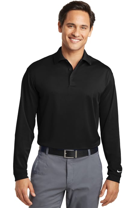 Frontview ofTall Long Sleeve Dri-FIT Stretch Tech Polo