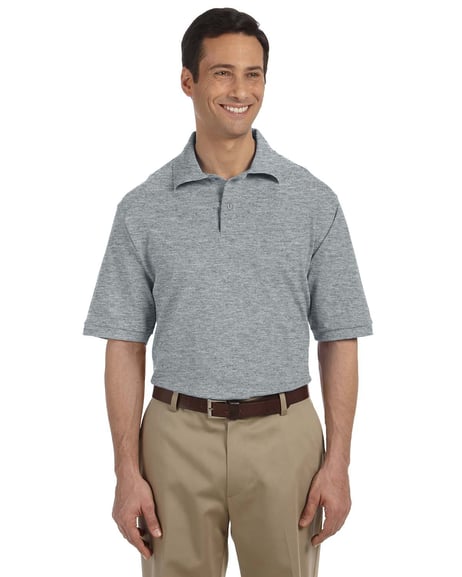 Front view of Men's 6.5 Oz. Ringspun Cotton Piqué Polo