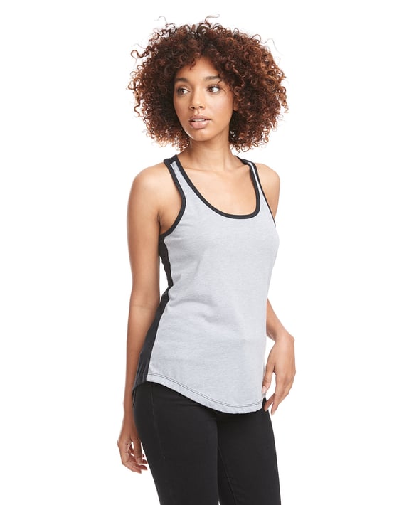 Front view of Ladies’ Ideal Colorblock Racerback Tank