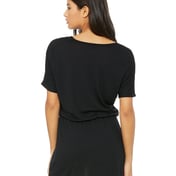 Back view of Ladies’ Flowy V-Neck Dress