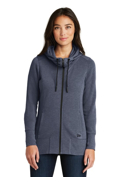 Front view of Women's Tri-Blend Fleece Full-Zip Hoodie