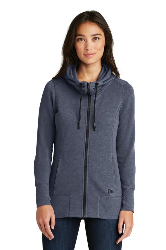 Front view of Women’s Tri-Blend Fleece Full-Zip Hoodie