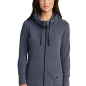 Front view of Women’s Tri-Blend Fleece Full-Zip Hoodie