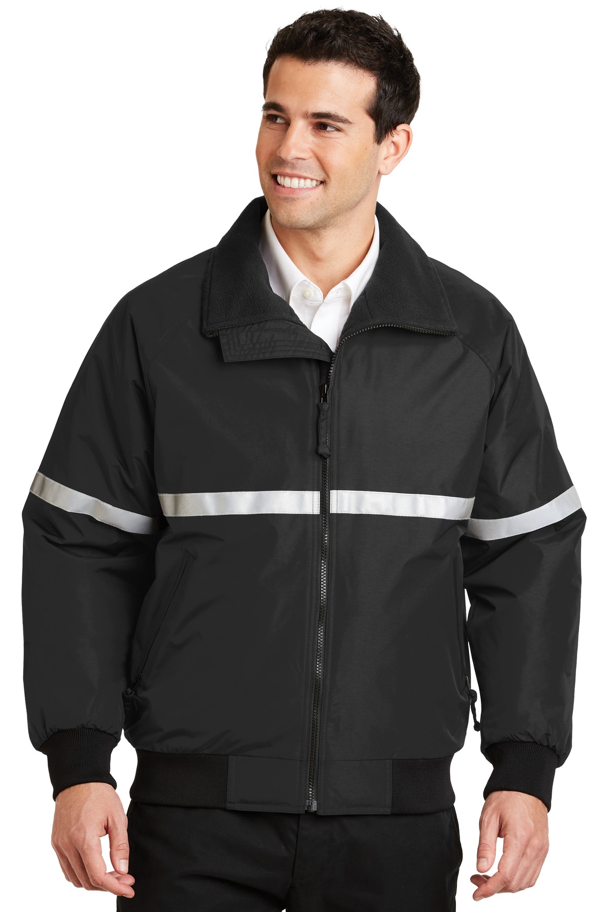 Front view of Challenger Jacket With Reflective Taping