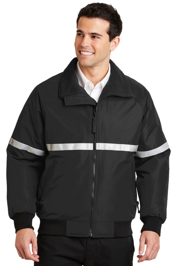 Front view of Challenger Jacket With Reflective Taping