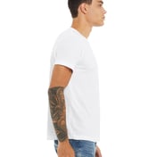 Side view of Unisex Poly-Cotton Short-Sleeve T-Shirt