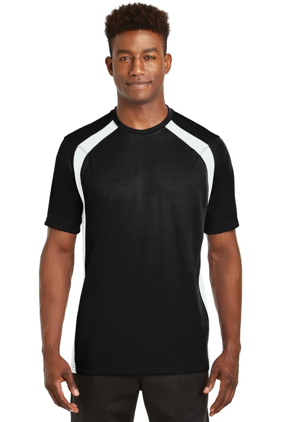 Front view of Dry Zone® Colorblock Crew