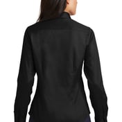 Back view of Ladies Non-Iron Twill Shirt