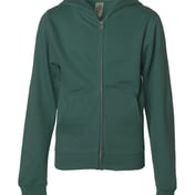 Front view of Youth Midweight Full-Zip Hooded Sweatshirt