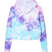 Back view of Women’s Tie-Dyed Crop Hooded Sweatshirt