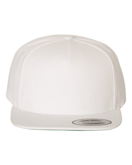 Front view of Premium Five-Panel Snapback Cap