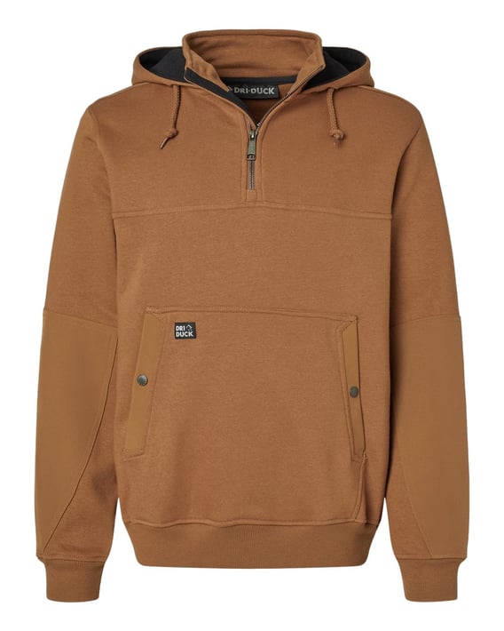 Front view of Mission Quarter-Zip Hooded Pullover