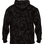 Back view of Youth Tie-Dyed Triblend Hooded Sweatshirt