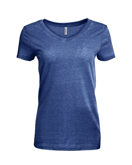 Front view of Women's Vintage Dye V-Neck T-Shirt