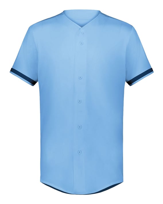 Front view of Full Button Baseball Jersey