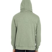 Back view of Unisex Triblend French Terry Full-Zip