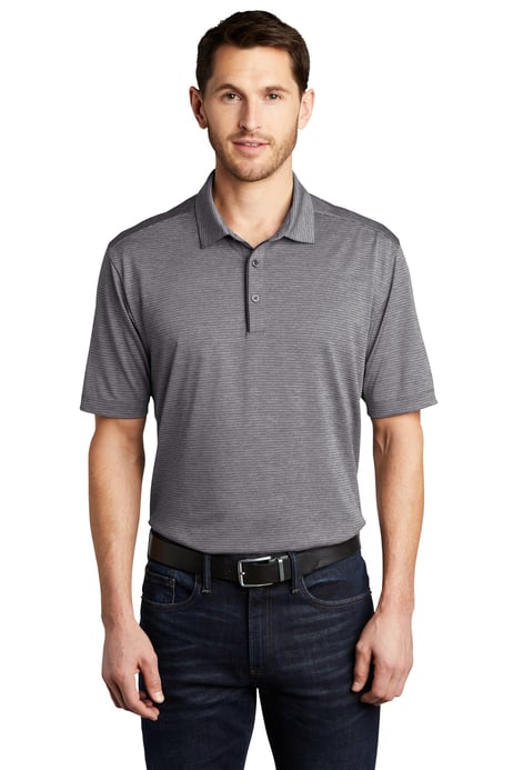 Front view of Shadow Stripe Polo