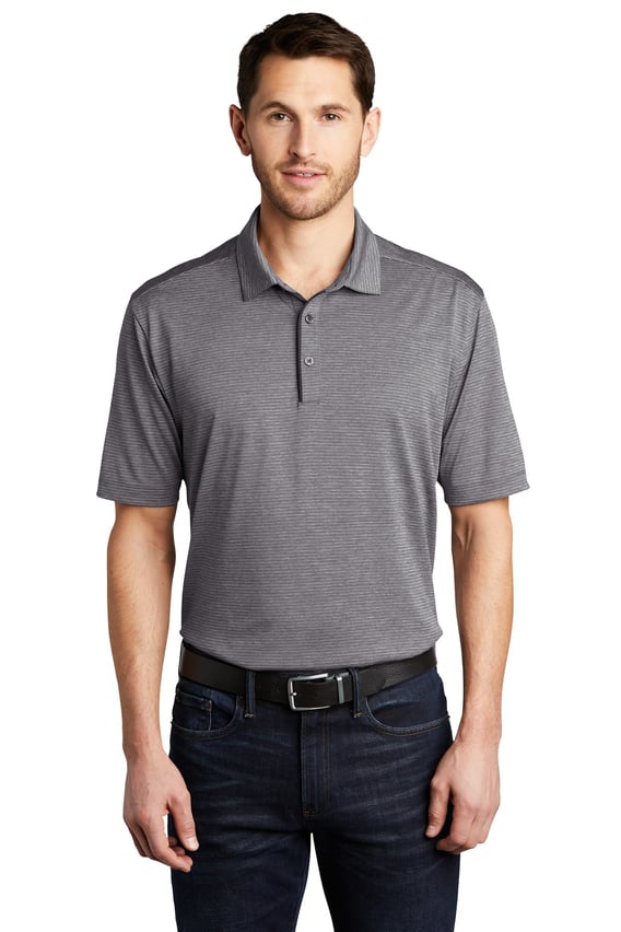 Front view of Shadow Stripe Polo