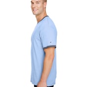 Side view of Adult Triblend Ringer T-Shirt