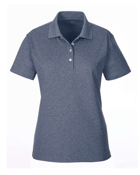 Front view of Women's Heathered Pique Polo