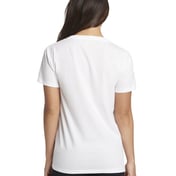 Back view of Ladies’ Relaxed V-Neck T-Shirt