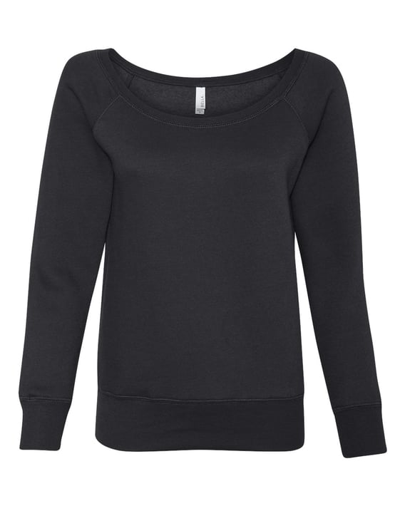 Front view of Women’s Sponge Fleece Wide Neck Sweatshirt