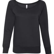 Front view of Women’s Sponge Fleece Wide Neck Sweatshirt