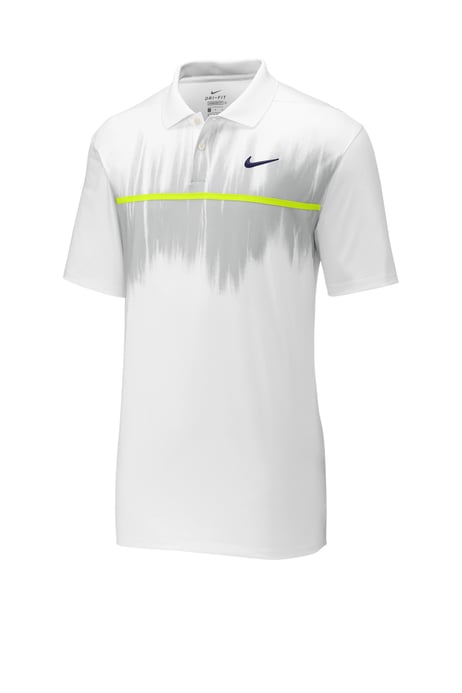 Front view of Dry Vapor Fog Print Polo