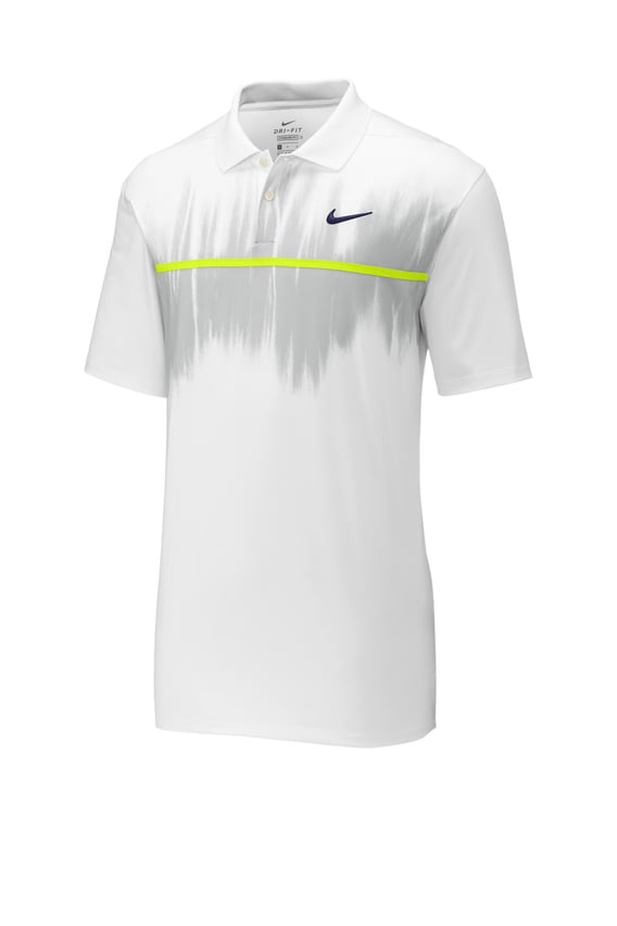 Front view of Dry Vapor Fog Print Polo