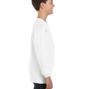Side view of Youth Heavy Cotton™ Long-Sleeve T-Shirt