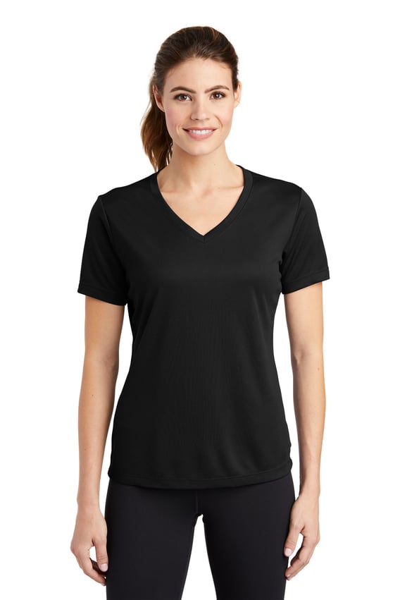 Front view of Women’s PosiCharge® RacerMesh® V-Neck Tee