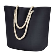 Front view of Polyester Canvas Rope Tote