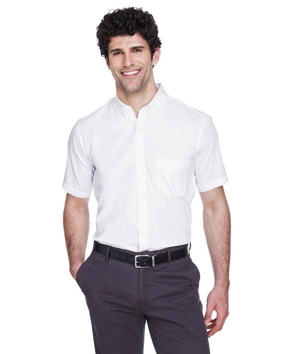 Front view of Men’s Optimum Short-Sleeve Twill Shirt