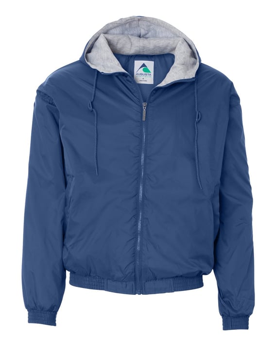 Front view of Fleece Lined Hooded Jacket