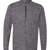 Front view of Striated Quarter-Zip Pullover