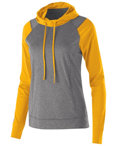 Front view of Ladies' Dry-Excel Echo Performance Polyester Knit Training Hoodie