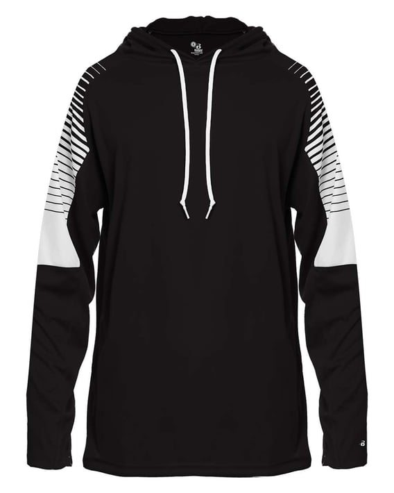 Front view of Lineup Hooded Long Sleeve T-Shirt
