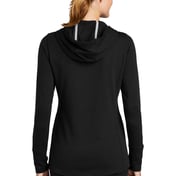 Back view of Ladies PosiCharge ® Tri-Blend Wicking Fleece Hooded Pullover