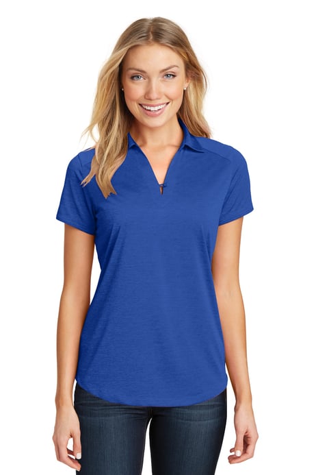 Front view of Women's Digi Heather Performance Polo