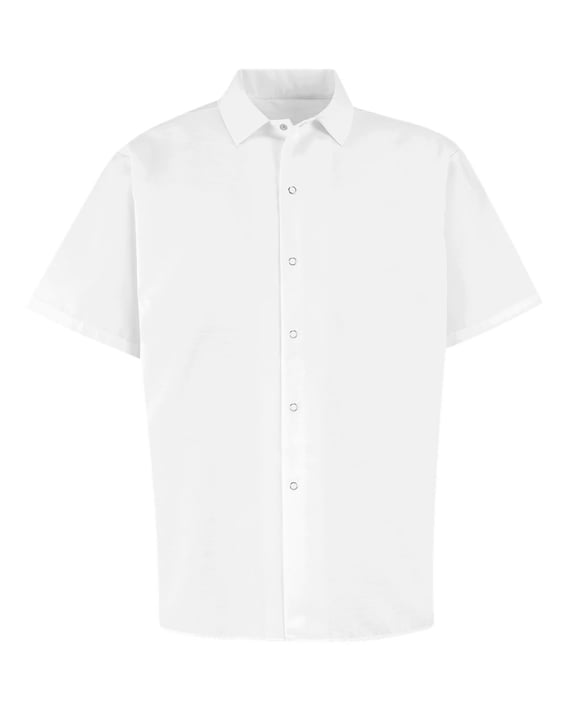 Front view of Poly/Cotton Cook Shirt Longer Length