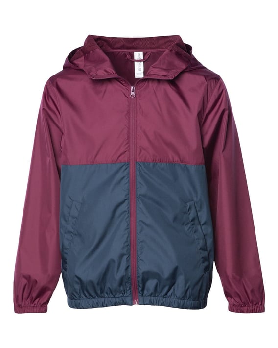 Front view of Youth Lightweight Windbreaker Full-Zip Jacket