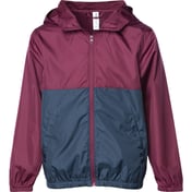 Front view of Youth Lightweight Windbreaker Full-Zip Jacket