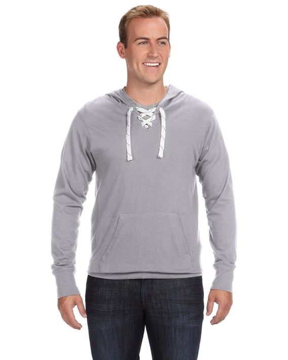 Front view of Adult Sport Lace Jersey Hood