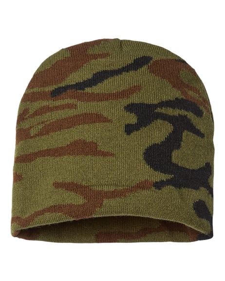 Front view of USA-Made Camo Beanie