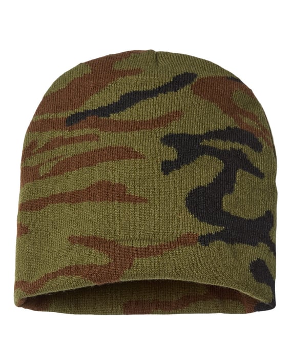 Front view of USA-Made Camo Beanie