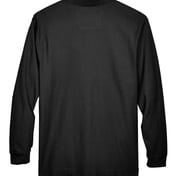 Back view of Pima Piquéé Long Sleeve Polo